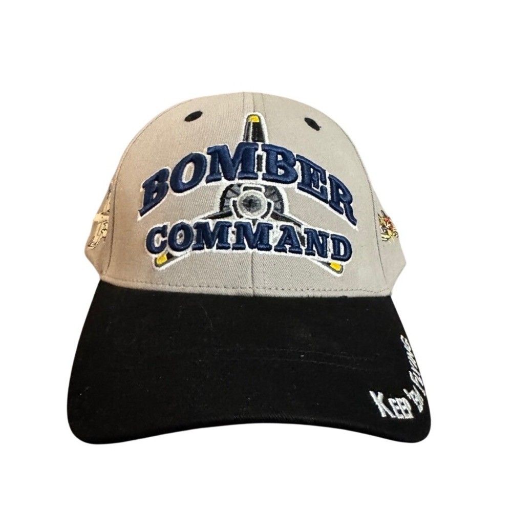 Commemorative Air Force Bomber Command Hat Grey Black Military Aircraft Cap